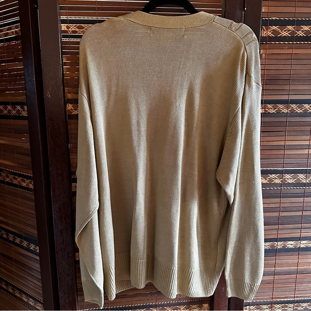 Vintage Keith Anthony Collection 100% Silk Grandpa V-Neck Cardigan Sweater - Picture 3 of 11